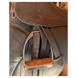 Dublin English Saddle - Black Leather with Stirrups & Straps
