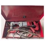 Milwaukee Heavy-Duty Right Angle Drill - Corded in Red Toolbox