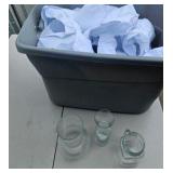 Tote of glass jars
