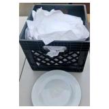 white dishes