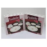 Traditions Moss Rose Pattern 5-Pc Place Set - 2 Sets - Johann Haviland China