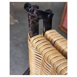 Quality Vintage Mid Century Folding Steel Cane Chairs