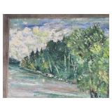 Very Nice Mid Century Original Oil Painting of Sugar Lake, MN - Signed McMillen