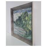 Very Nice Mid Century Original Oil Painting of Sugar Lake, MN - Signed McMillen