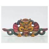 Vintage Hand Carved & Painted Wood Garuda Carving