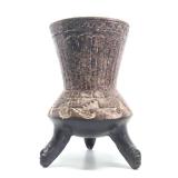Mid Century Mexican Tri-Legged Pottery Vase