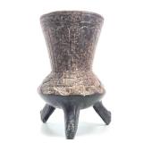 Mid Century Mexican Tri-Legged Pottery Vase