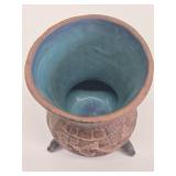 Mid Century Mexican Tri-Legged Pottery Vase