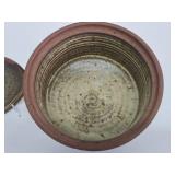 Excellent Mid Century Signed Studio Art Pottery footed Bowl w/Lid