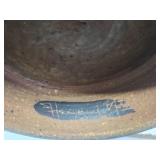 Excellent Mid Century Signed Studio Art Pottery footed Bowl w/Lid