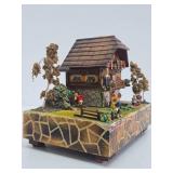 Vintage German Wood Musical Box Display
