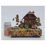 Vintage German Wood Musical Box Display