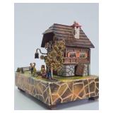 Vintage German Wood Musical Box Display