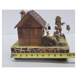 Vintage German Wood Musical Box Display