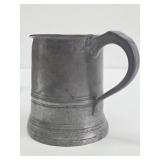 Early Antique Pewter Plate & Tankard
