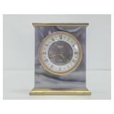 Excellent Vintage French Marble 8 Day 7 Jewel Desk Clock