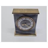 Excellent Vintage French Marble 8 Day 7 Jewel Desk Clock