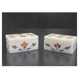 Very Nice Vintage Inlaid Marble Trinket Boxes