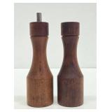 Mid Century Danish Modern Teak wood Skjode Skjern Salt & Pepper Grinder Set