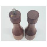 Mid Century Danish Modern Teak wood Skjode Skjern Salt & Pepper Grinder Set