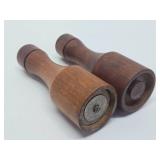 Mid Century Danish Modern Teak wood Skjode Skjern Salt & Pepper Grinder Set