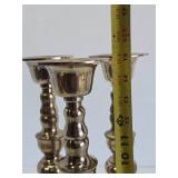 Very Nice Mid Century Brass Candle Stand Set of 3 - 15"