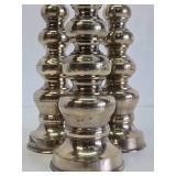 Very Nice Mid Century Brass Candle Stand Set of 3 - 15"