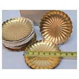 Set of NOS Mid Century Gold Plates etc w/Original Receipt
