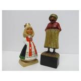 Group of Vintage Carved Norway Henning etc Wood Figures