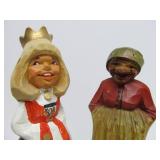 Group of Vintage Carved Norway Henning etc Wood Figures