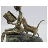 Pair of signed Malcolm Moran Bronze Sculptures