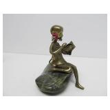 Pair of signed Malcolm Moran Bronze Sculptures