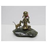 Pair of signed Malcolm Moran Bronze Sculptures