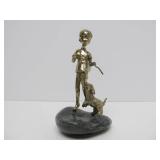 Pair of signed Malcolm Moran Bronze Sculptures