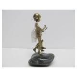Pair of signed Malcolm Moran Bronze Sculptures