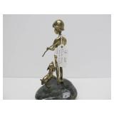 Pair of signed Malcolm Moran Bronze Sculptures