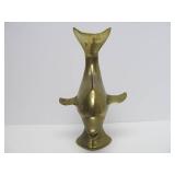Large Vintage 14" Brass Dolphin Sculpture
