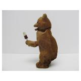 Old Vintage Windup Toy w/Key - Bear Eating Popsicle or Ice Cream