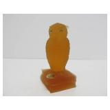 3 Vintage Mid Century Glass Animals - Dog Cat & Owl