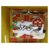 COCA COAL Nostalgic Hanging Christmas Ornaments Wood Shelf