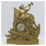 Beautiful 19th Century Patriotic Gilt Mantel Clock