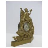 Beautiful 19th Century Patriotic Gilt Mantel Clock