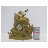Beautiful 19th Century Patriotic Gilt Mantel Clock
