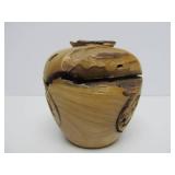 Burled Wood Centerpiece Bowl & Hand Turned Burled Wood Vase