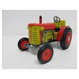 Mint in Box Tin Litho Schylling Tractor & Trailer Windup Toy