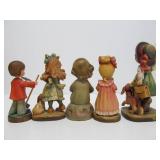 Excellent Group of Italian Carved Wood ANRI Figures #1
