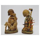 Excellent Group of Italian Carved Wood ANRI Figures #2