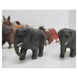 Large Lot of Old Vintage Hard Plastic Animals