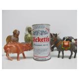 Large Lot of Old Vintage Hard Plastic Animals