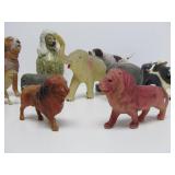 Large Lot of Old Vintage Hard Plastic Animals